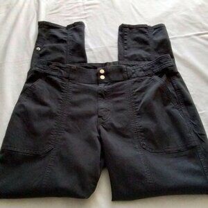 WHITE HOUSE BLACK MARKET Black "Mid Rise STRAIGHT Leg CROP" Pant Sz 10